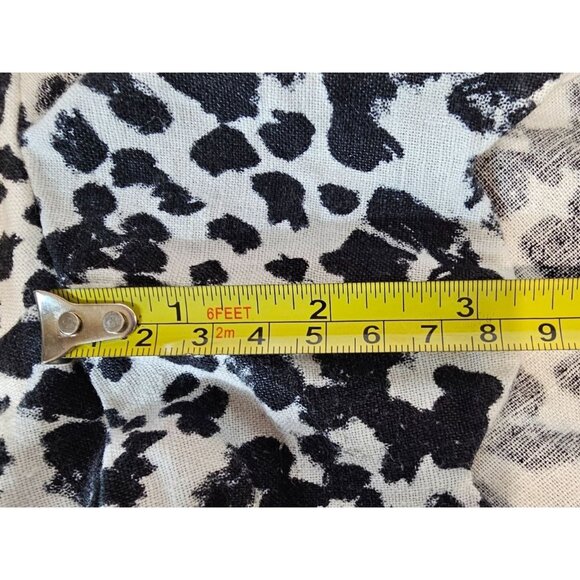 J. Crew Womens 6 Black Cream Linen Blend Printed Scalloped Shorts‎ - Picture 8 of 10